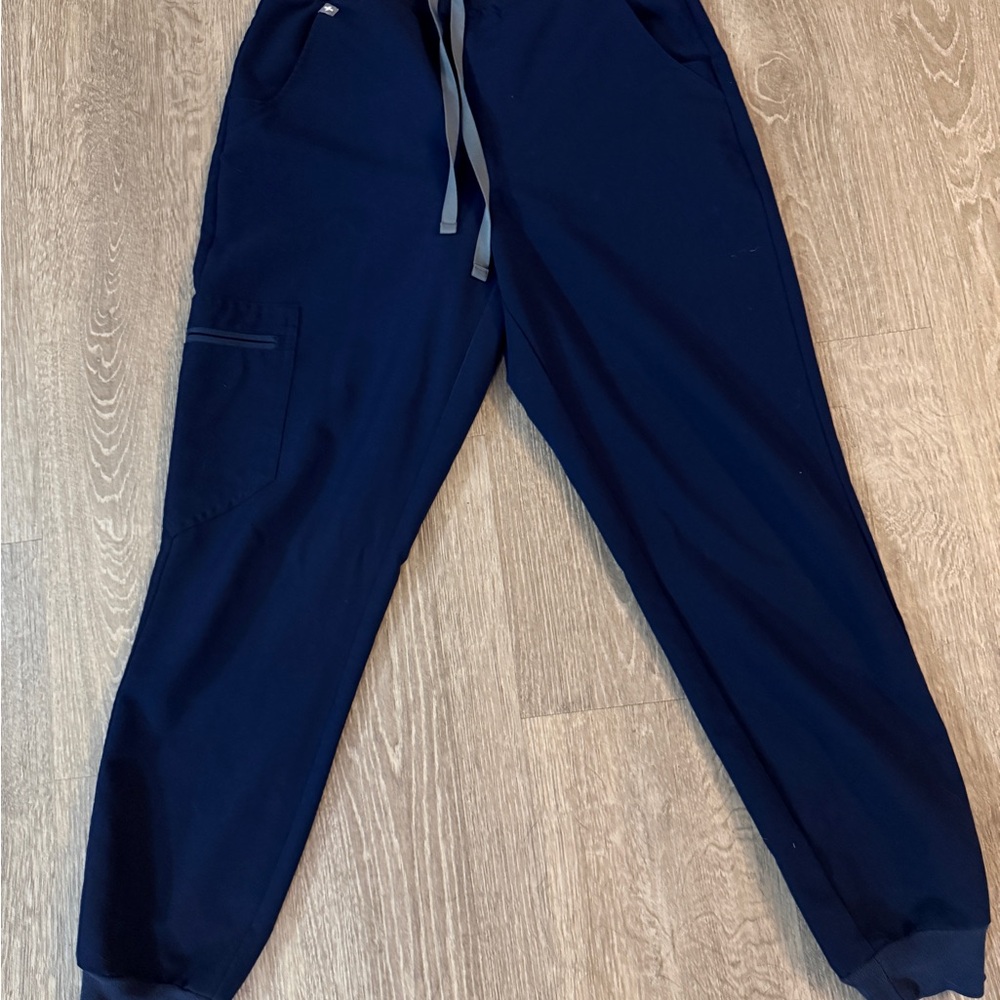 Figs Navy Drawstring Cargo Jogger Pants